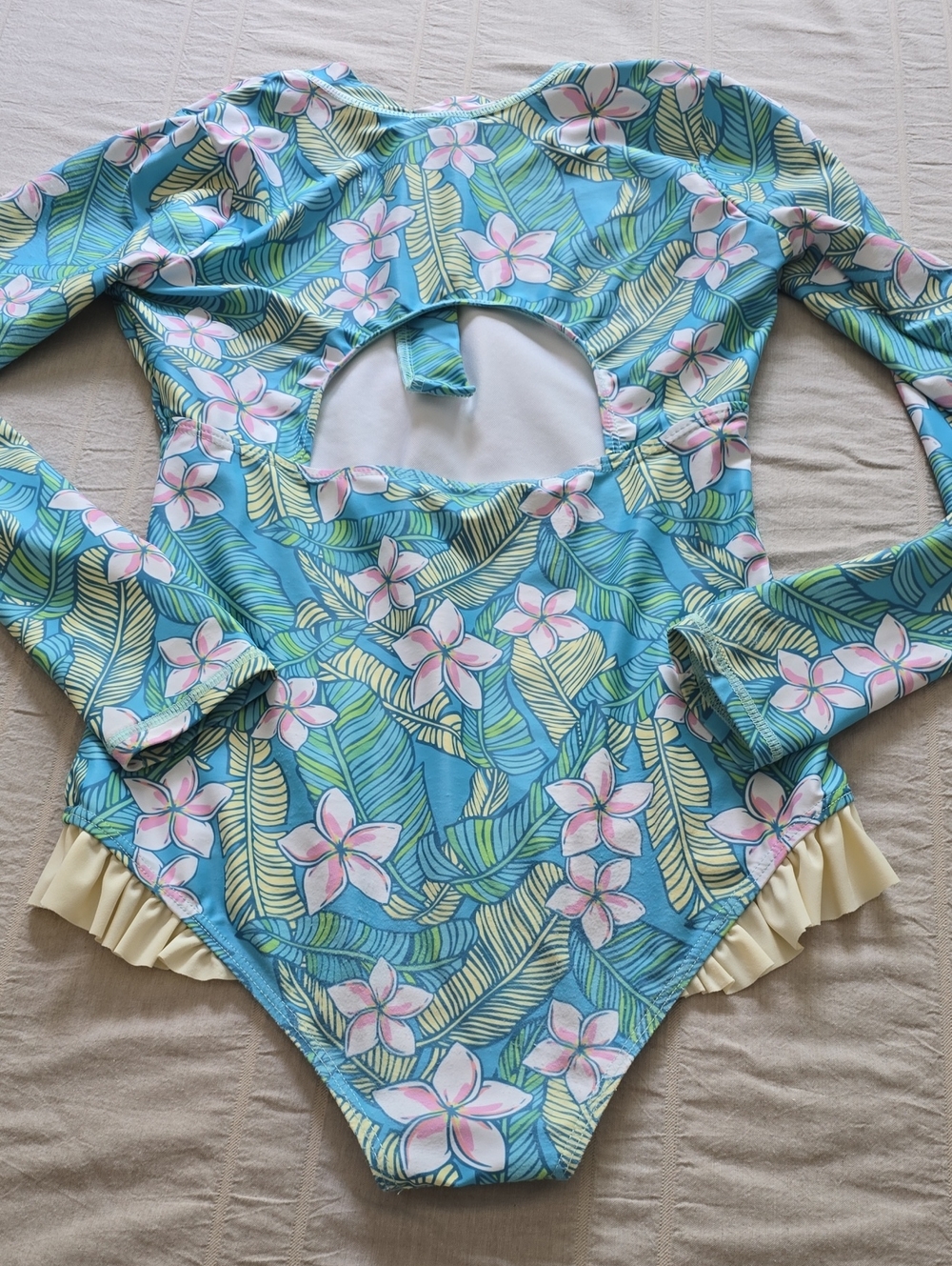 Danna Belle Girl Floral Print Rash Guard Swimsuits (Set of 2) Girls Size 12 - Picture 15 of 17